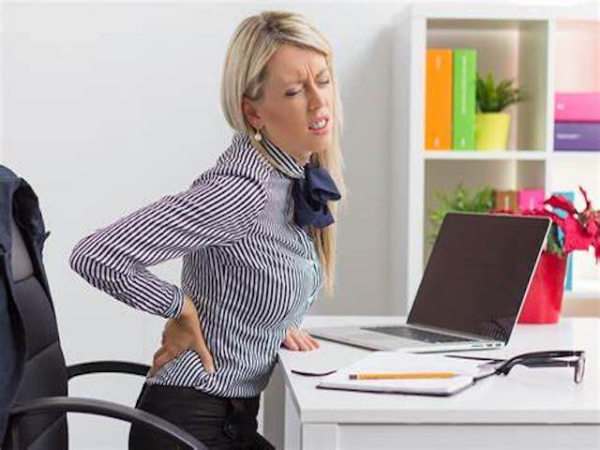 woman with severe back pain